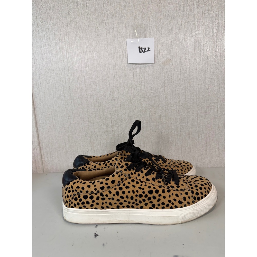 Justfab Marta women‎ sneaker cheetah print black and brown women size 9
